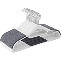 SONGMICS Paquete de 30 Perchas- Plástico- para Trabajo Pesado con Diseño Antideslizante- para Ropa- Ahorran Espacio- 0-6…
